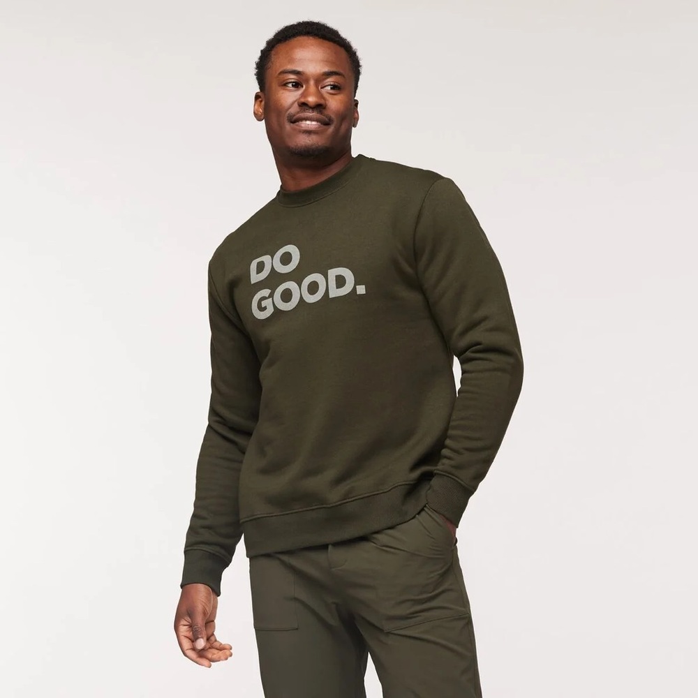 Cotopaxi Men's forest Green Crewneck Sweater - DO GOOD. L